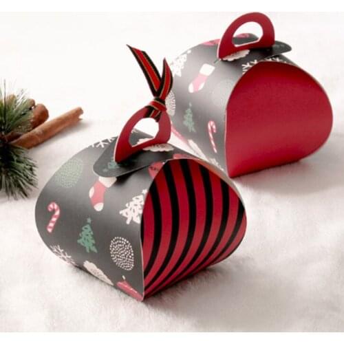 2018 New 30pcs Black Christmas apple sugar biscuit Christmas gift baking box