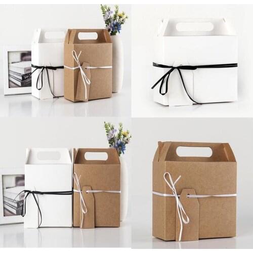 Kraft Paper Gift Box Candy Bag DIY Wedding Birthday Christmas Party Gift Box Retro Decoration Bag