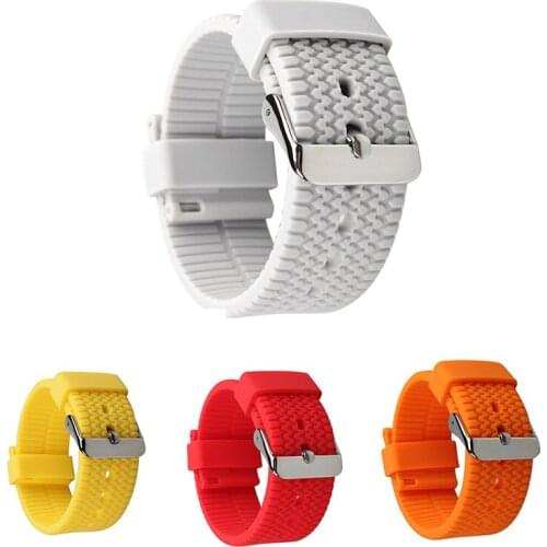 18/20/22/24mm Watch Strap Soft Silicone Band Strap Wrist Waterproof Band Strap Newest Replacement Watch Straps Active Bracelet