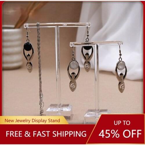 Nordic T-shaped Earring Display Stand European Acrylic Jewelry Earrings Jewelry Storage Rack Display Stand Earring Rack