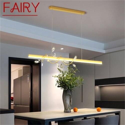 FAIRY Nordic Gold Pendant Light Contemporary LED Lamps Crystal Fixtures Decorative for Home Dining Room