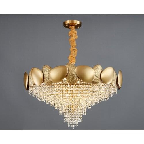 Post Modern Luxury Crystal Lamp new Living Roomm Dining Room Bedroom Pendent Lights Gold Hotel Sample Room G9 Lighting Fixtures