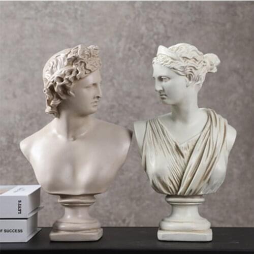 Modern Nordic Style David Apollo Figure Statue Doll Ornaments Mini Plaster Crafts Famous Sculpture Home Decoration Accessories