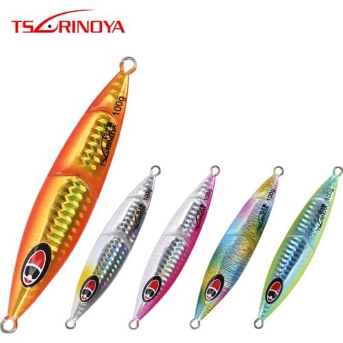 TSURINOYA SLOW JIGGING Ramble 150g 200g 250g Saltwater Fishing Lure Luminous Hard Fishing Lure Metal Baits For Sea Fishing