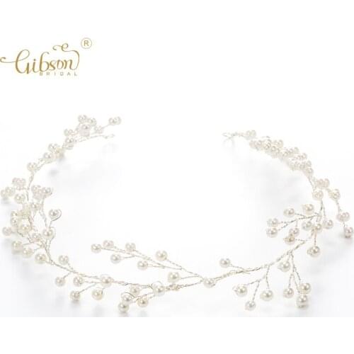 Hair Accessory Pearl Cluster Hair Vine Wedding Halo Women Jewelry Baby Breath Bridal Tiara Headband
