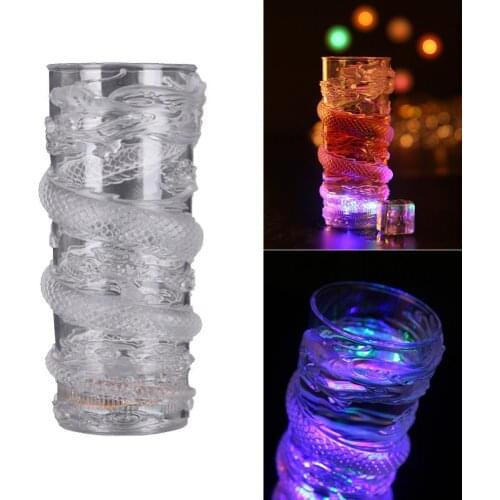285ml Dragon LED Flashing Color Change Water Activated Light Beer Wine Cup Mug