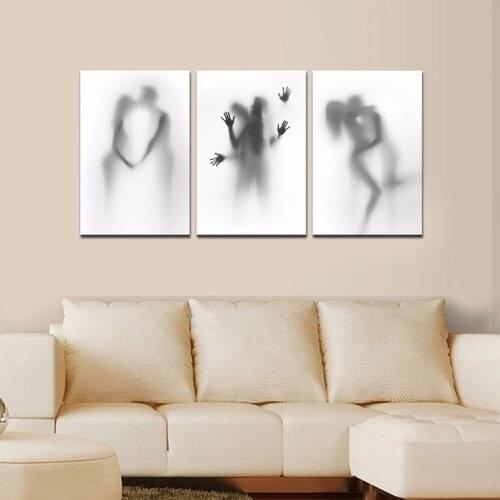 Abstract Men And Women Having Sex Canvas Painting Sexy Man And Woman Make Love Posters Bedroom Bedside Decoration Pictures