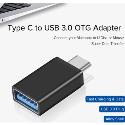 KEBIDU USB Type C Male Adapter to USB 3.0 A Female Converter OTG Function USB 3.0 OTG Data Sync Adapter for Macbook
