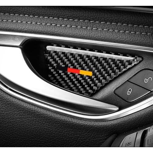 Carbon Fiber Car inner door inside door bowl panel wrist cover trim stickers for Mercedes Benz C E class GLC W204 W205 W212 W213