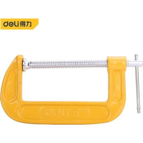 Deli Duty G Clamp 5'' C-Clamp Metal Carpenter Handyman Vise Grip Hand Tool For Wood Working DIY Hand Tools Alicates High Quality