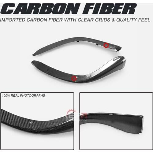 For Porsche Cayman 987.1 05-08 OEM Carbon Glossy Front Bumper Lip Under splitter 2 Pcs Accessories (Can not fit 987.2)