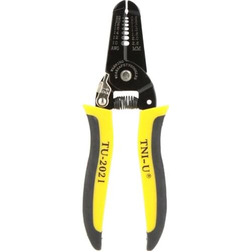 TU-2021 Precise Wire Stripper/Cutter Tool Clamp & Steel Wire Cable Cutter Plier Tool Stripping 22-10AWG