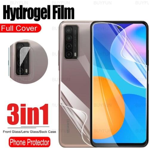 3-in-1 Hydrogel Film Screen Protector Camera Lens Film For Huawei P smart 2021 2019 Front&Back Film for huawei p smartpro smartZ