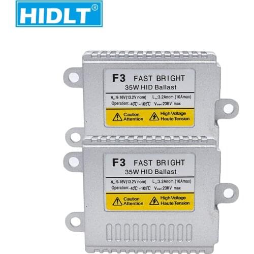 HIDLT 2PCS AC 12V 35W Xenon Ballast F3 Fast Bright Slim Digital Blocks Ignition Electronic Ballast For HID Kit Xenon H1 H7 H11