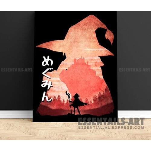 Megumin Konosuba minimalist Canvas Wall Art Painting Decor Bedroom Study studio print Living kid Room Home Decoration Prints