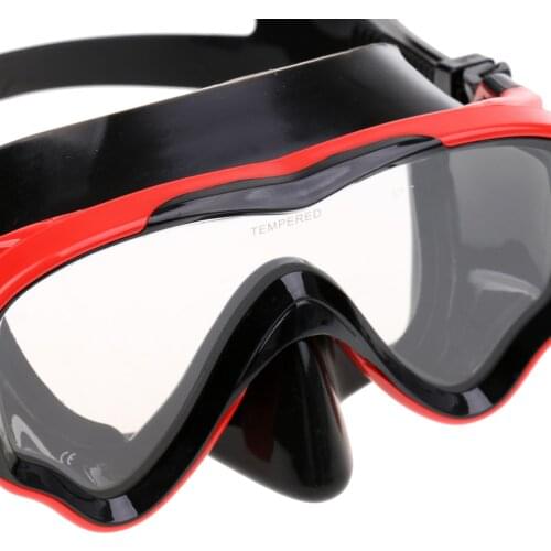 Youth Red Black Scuba Diving Mask Goggles For Snorkeling Swimming Freediving