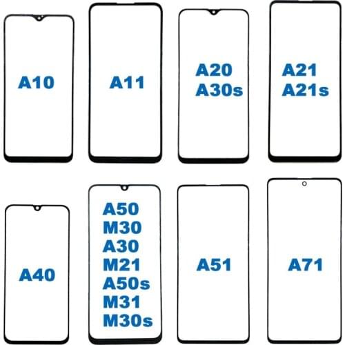 Original Touch Screen Glass For Samsung Galaxy A10 A20 A30 A40 A50 A70 Touchscreen LCD Display Outer Glass Lens Replacement Part