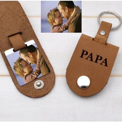 Personalised Photo Keyring,Custom Photo Keychain,Photo Keychain Gift for Him,Fathers Day Birthday Gift for Dad,Dad Gift
