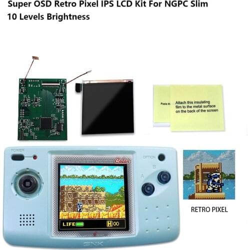 DIY New Retro Pixel OSD Larger Screen IPS LCD display For NGPC Slim Backlight LCD For NEOGEO Pocket Color Slim Game Console