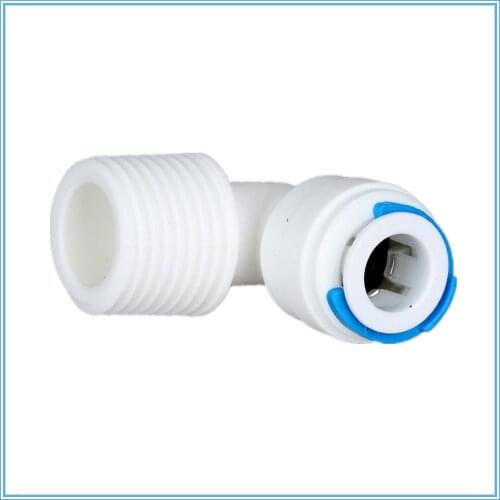 6.5mm 9.5mm OD Hose to 1/8" 1/4" 3/8" 1/2" Male Elbow Quick RO Water Purifier Reverse Osmosis Aquarium System Connector Fitting