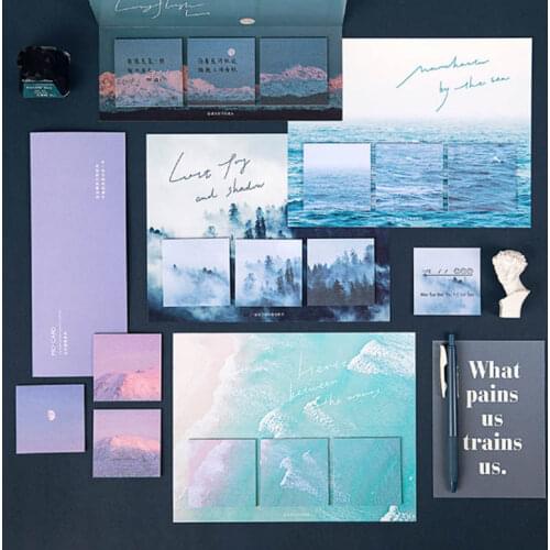 Stars Moon Forest Theme Memo Pad Stickers 60 Sheets/Pack Double Adhesive Paper Decal Multipurpose Scrapbooking Notes Sticker