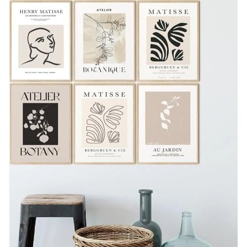 Vintage Botanical Wall Art Abstract Poster Matisse Berggruen Canvas Print Art Painting Drawing Wall Picture Modern Home Decor