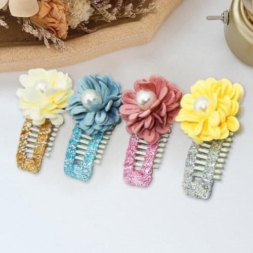 Cute Pet Hair Clips Flower Shape Pet Hair Grooming Titanium Steel Pet Floral Shape Hair Pins for Dogs Accessories Decor