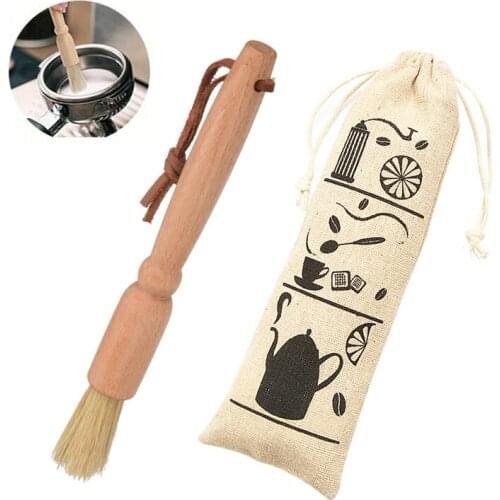 12 Pcs Coffee Grinder Cleaning Brush Wood Handle Natural Bristles for Bean Grain Coffee Tool Barista Home Kitchen Accessories X2