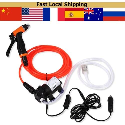 DC 12V Portable Electrical Wash Pump Self-priming Quick Car Cleaning Water Pump Electrical Auto Car Cleaning Washer Kits Set