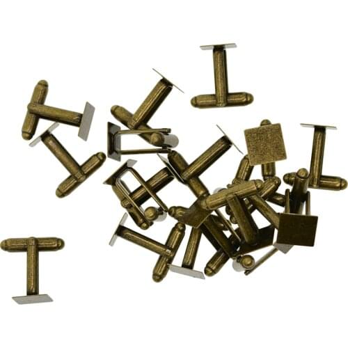20x Brass Cufflink Cuff Links Blanks Square Bezel Tray Cabochon Setting Base