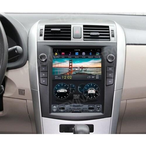 4+128GB For Toyota Corolla 2007-2013 Tesla Style Android 9.0 Car GPS Navigation Stereo Headunit Multimedia Player Auto Radio DSP