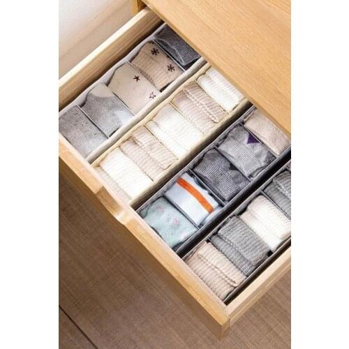Drawer interior Socks Regulator 4 Pcs 5 compartments portable underwear socks tie organizer