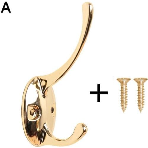 4pcs Vintage Door Hooks Wall Mounted Zinc Alloy Hook Kitchen with Bathroom Organizer Holder Hanger Bedroom Home Pieces Scre W3L7