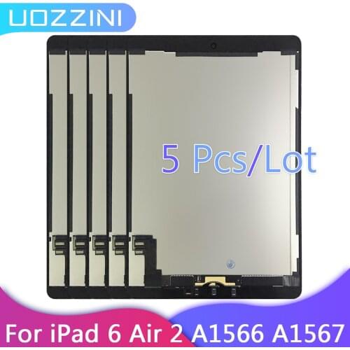5pcs/Lots 9.7'' New For iPad 6 Air 2 A1567 A1566High Quality LCD Display Touch Screen Digitizer Assembly Replacement 100% Tested