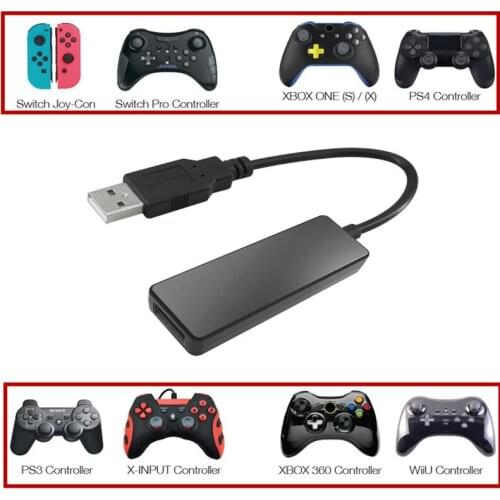 Bluetooth USB Wired Converter Adapter for PS4,PS3,XBOX ONE 360,Switch Pro Controller,PC to Nintend Switch NS Console LED Show