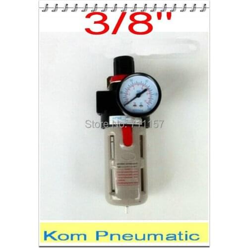 3/8" bsp BFR 3000 Source Treatment Unit , Pneumatic Air Filter Regulator With Pressure Gauge + Cover