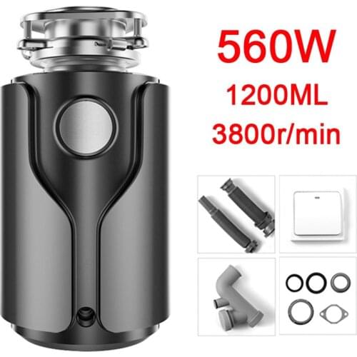 Home Food Waste Disposers Smart Remote Switch Food Crusher Kitchen Appliances Stainless steel Grinder Material Garbage Disposal