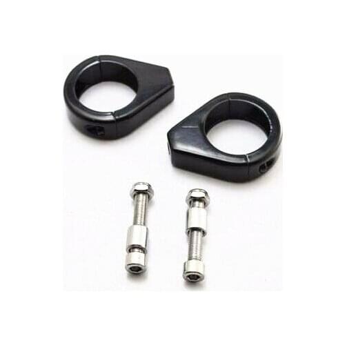 Black Turn Signal Mount Bracket 41mm Fork Relocation Clamps For Harley Honda Kawasaki Yamaha Suzuki XL VT