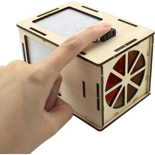 DIY Wood Air Purifier Scientific Technology Experimental Model Air Circulation With Turbo Fan Can Paint Steam Toy For Children