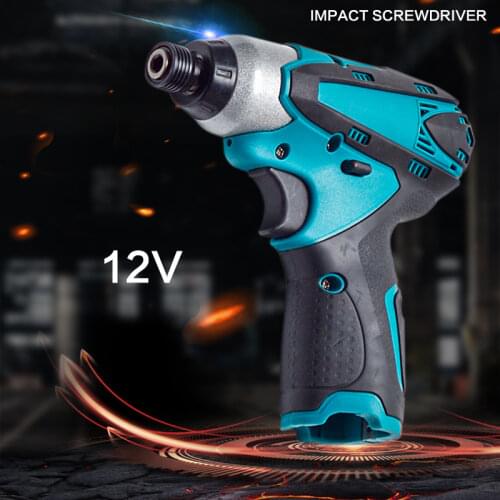 12V 110N.m 6.35mm Electric Cordless Impact Drill Rechargable Electric Screwdriver Drill Li-Ion Battery For Makita 12V Battery