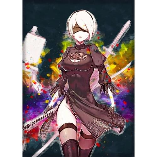 Full Square Drill 5d Cross Stitch Game Home Decor Diamond Picture NieR Automata Embroidery Painting Gifts Handmade Wall Sticker