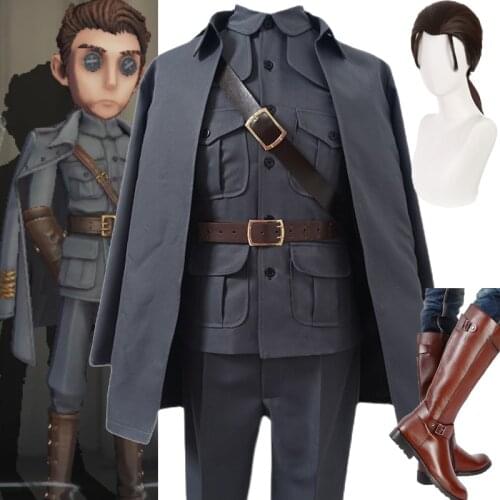 Game Identity V Cosplay Costumes Survivor Naib Subedar Mercenary Cosplay Costume Colonel Dax Skin Uniforms Suits Wig shoes