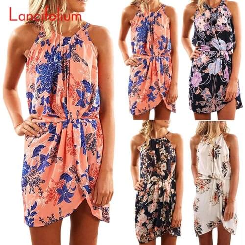 Lancifolium Sleeveless Summer Dresses