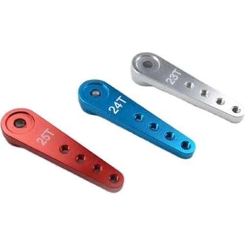 3PCS 23T/24T/25T Metal Servo Arm Horn Reinforced Rudder Arm 37.25mm Length Steering Gear Rocker for FUTABA/HITEC/JR RC Parts