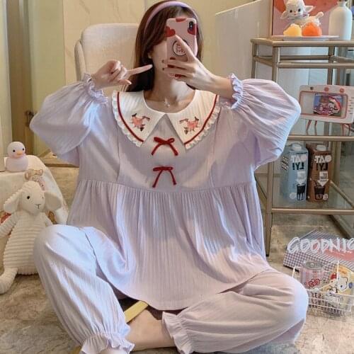 New Maternity Wear Winter Warm Flannel Thickened Confinement Sleepwear Postpartum Plus Size Nursing Pajamas