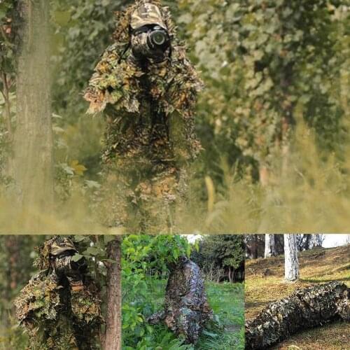 Hunting Secretive Woodland Ghillie Suit Aerial Shooting Camouflage Sniper Multicam Green Clothes Clothing Adults Jungle Mil F3M8