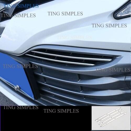 For Toyota Camry 70 XV70 2018 2019 2020 Stainless Steel Car Front Racing Grille Molding Lid Middle Net Covers Vent Trims Strip