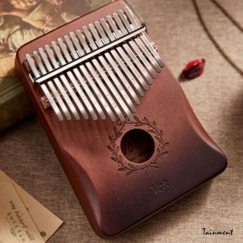 Thumb Piano 17 Keys Carimba Piano Reindeer Peach Core Material Carimba Finger Piano Two Finger Musical Instrument Hand Guard