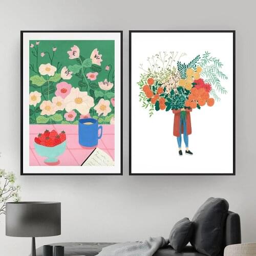 Nordic Poster Giant Bouquet Canvas Painting Abstract Art Print Minimalism Modern Picture For Living Room On The Wall Home Decor