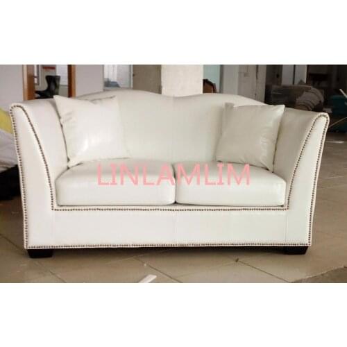 High quality cow top graded real genuine leather sofa/living room sofa furniture latest style home used three seat white couch